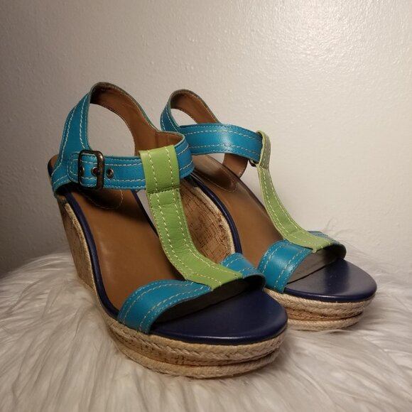 Hush Puppies Color Block Wedge Espadrilles in Size 8.5. - Picture 3 of 11